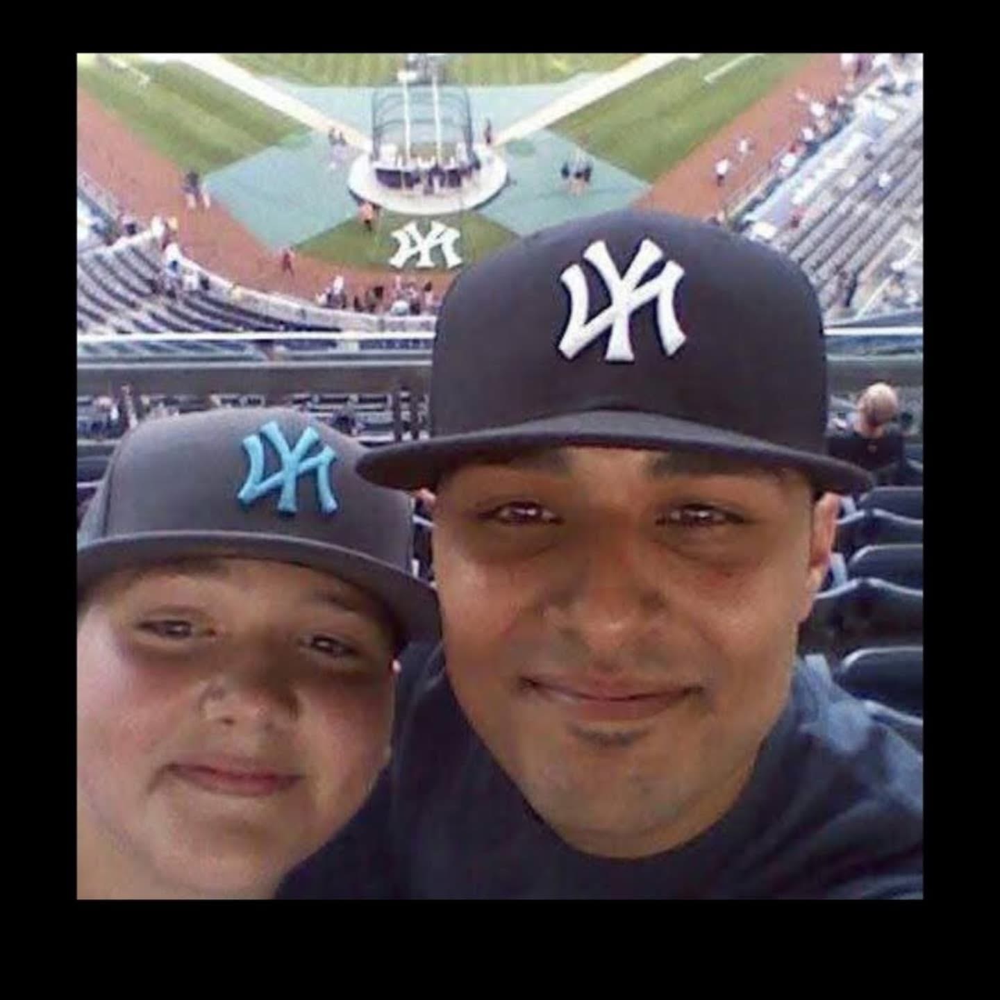 Phil and his little brother at Yankee Stadium