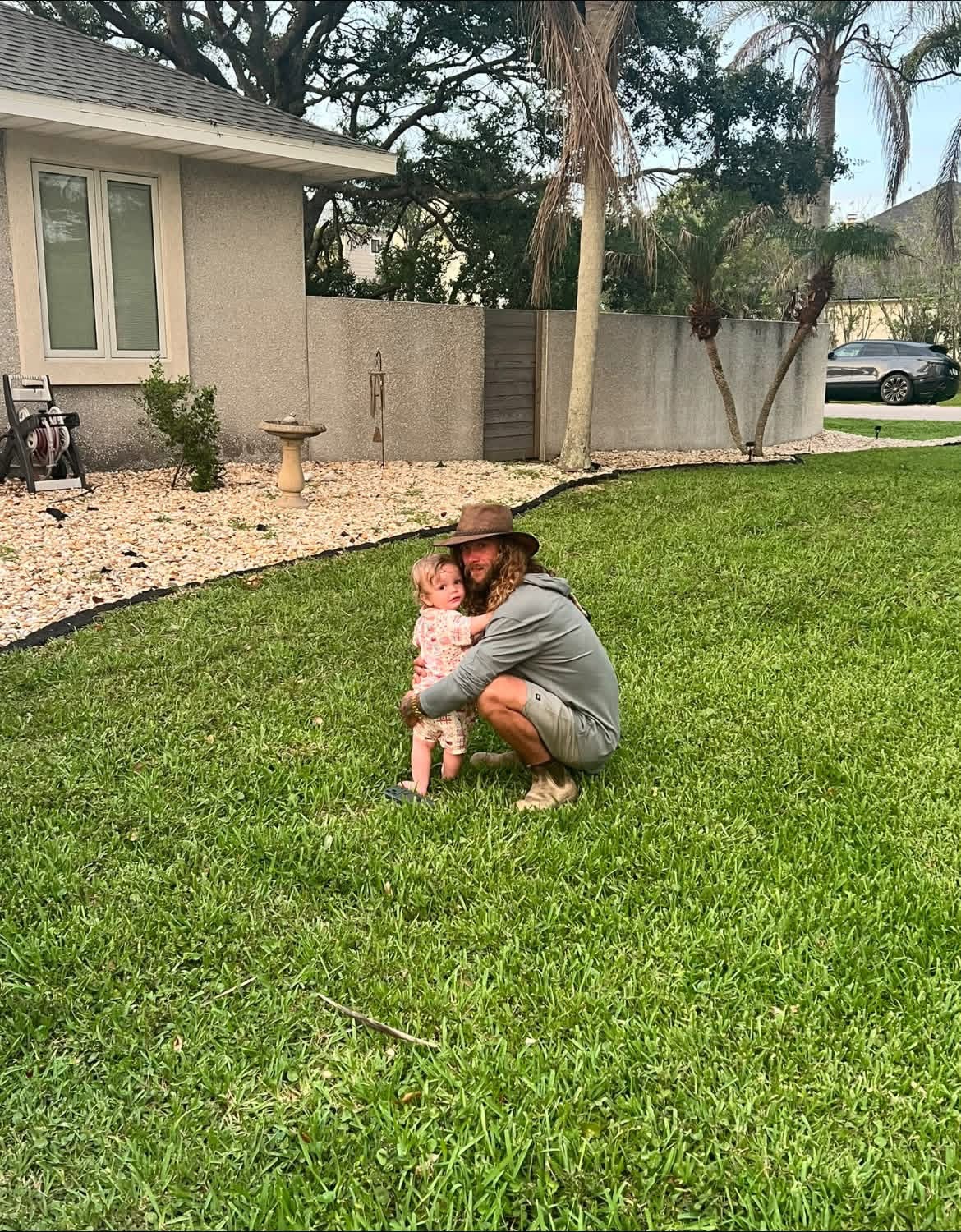 Todd spending time with his son