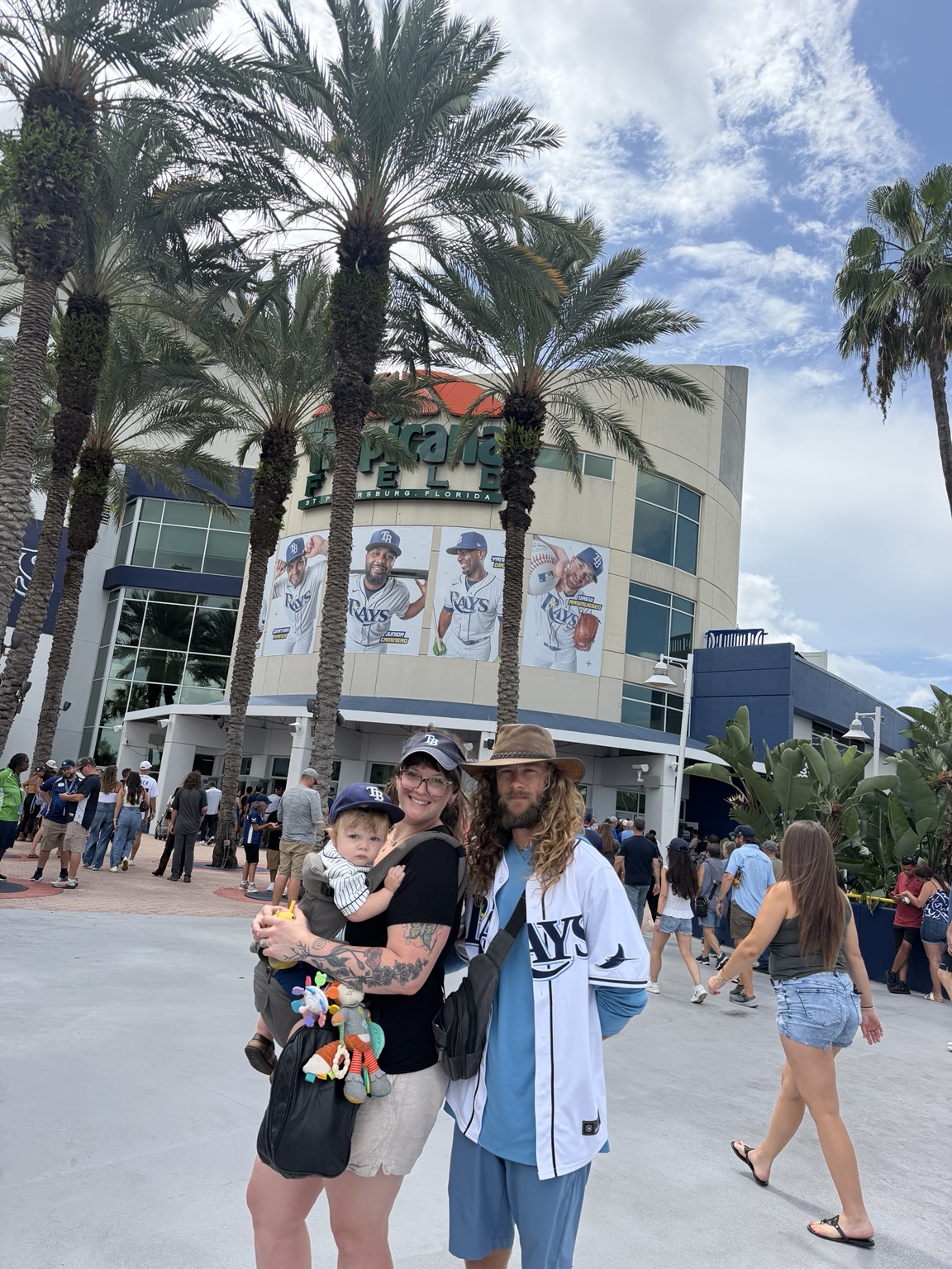 Todd and his family at a Rays game